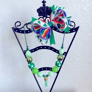 St. Patrick’s Day necklace & hair accessory bundle